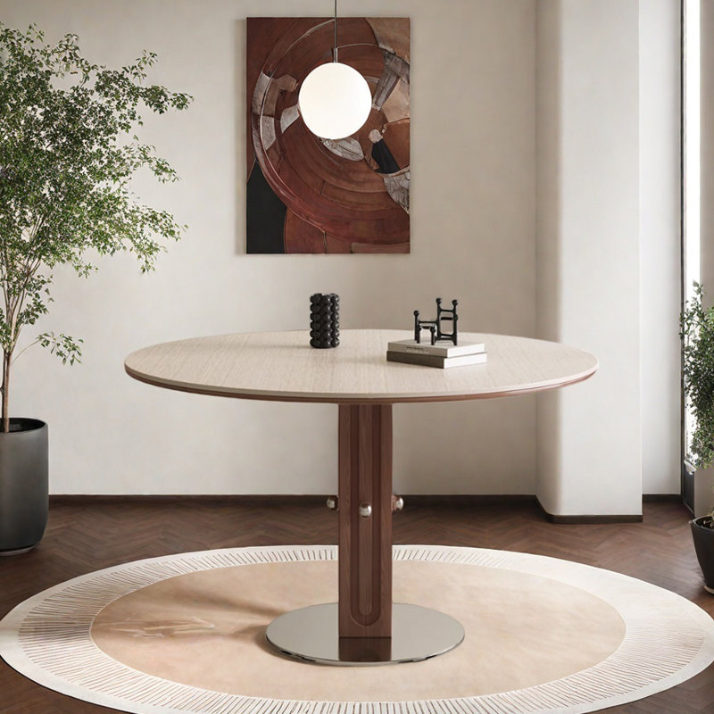 Table de salle à manger ronde, H 29,52 po x L 43,3 po x l 43,3 po