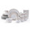 Modern Petals 32-Piece Porcelain Dinnerware Set, Service for 8