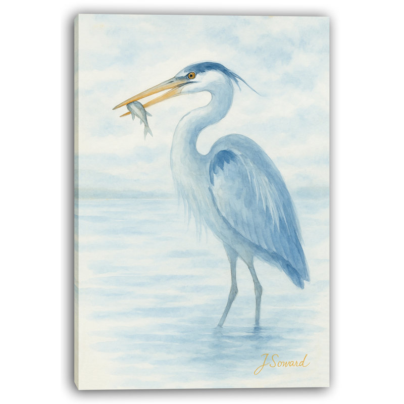«Serene Blue Heron», impression sur toile