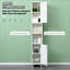 Armoire tour autoportante, armoire de rangement haute pour salle de bain, armoire de rangement pour vestibule