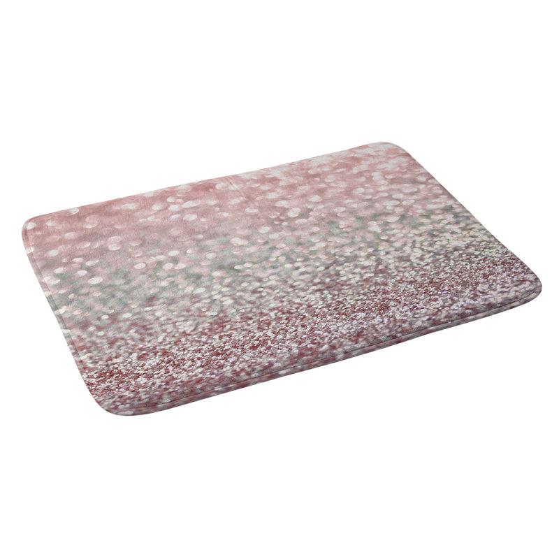 Memory Foam Non-Slip Bath Rug, Pink