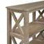 Console, table d'entrée, table de vestibule avec espaces de rangement ouverts à 3 niveaux et pieds en «X»-640890740