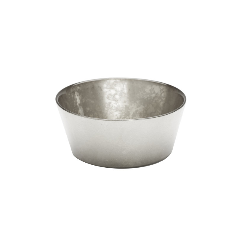 6"D Silver Glitter Bowl