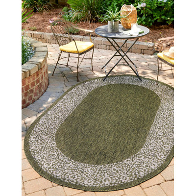 Tapis d'intérieur / extérieur vert Finbar