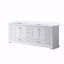 Meuble-lavabo double 84 po x 22 po profondeur, comptoir en quartz blanc-46124953-46124954