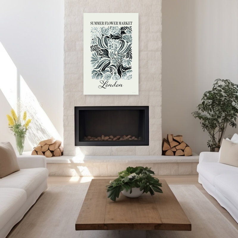 Art mural contemporain contemporain, H 48 po x l 32 po