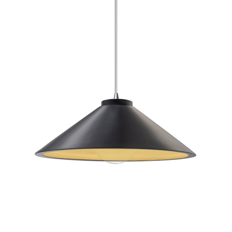 Luminaire suspendu à 1 lumière de la collection Leni, Chrome poli, Champagne or