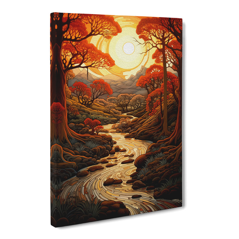 Landscape Nouveau - No Frame Print, 50cm H x 35cm W x 3cm D
