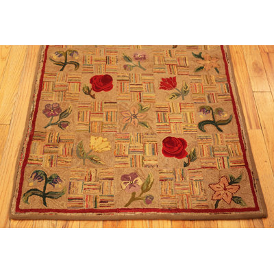 Tapis crocheté à motif floral antique de la collection nazmiyal 3 pi 1 po x 5 pi 3 po