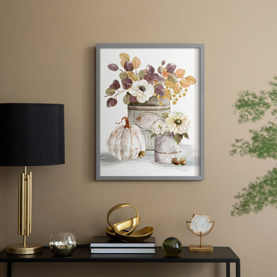 Autumn Arrangement I, reproduction encadrée - bois massif