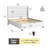 Upholstered Slatted Bed with Turned Gourd Legs-123875655