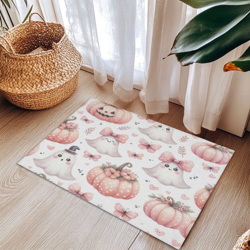 Tapis tressé Eerie Gourd Gatherings, Rectangulaire 3 pi x 5 pi