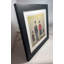 Lowry Style - Framed Print of Family Portrait - 12" Square Black Ash Frame