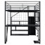 Lit mezzanine en métal avec poste de travail intégré-818171574-818171575