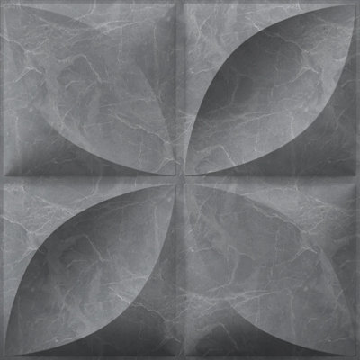 Accents muraux 3D 19,7 po x 19,7 po pour décoration murale intérieure, panneaux muraux décoratifs pour salon, chambre à coucher, hôtel (ensemble de 12)
