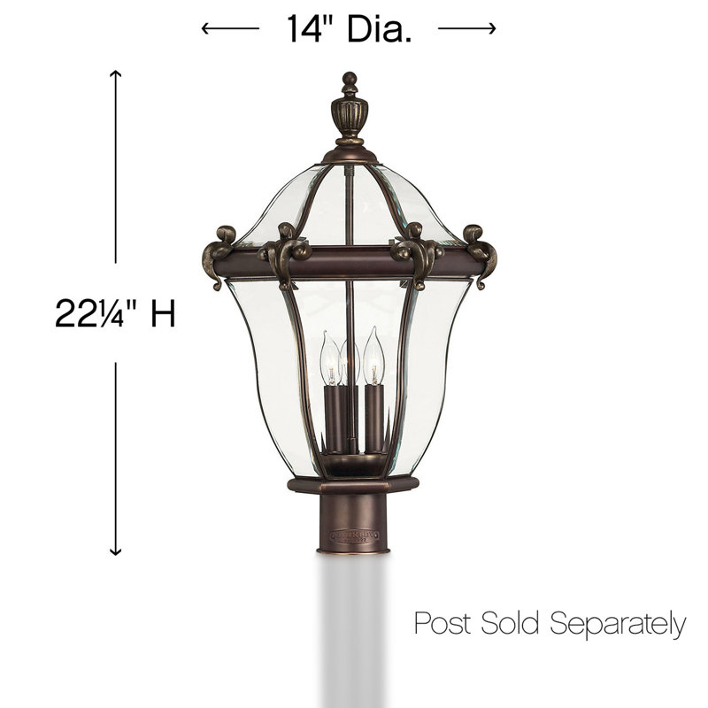 San Clemente Outdoor 1-Light Lantern Head, Copper Bronze