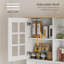 Armoire de cuisine, armoire de rangement autoportante de 72 po avec huche, grand comptoir, portes en verre et tablettes réglables, armoire à micro-ondes, armoire à café-1227782411