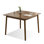 Nut-brown Square Solid Wood Dining Table