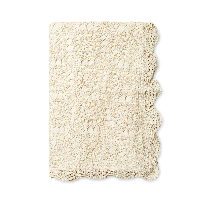 Aveta Handmade Crochet Euro, Ivory
