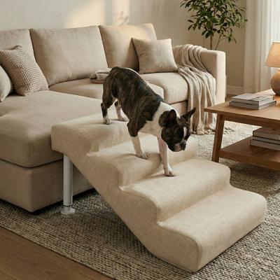Adjustable Pet Stairs For Beds & Sofas, Non-Slip For Small To Medium Pets, Up To 150 Lbs