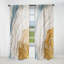 Or et bleu Vibrant Spirals II - rideau en velours moderne - obscurcissant - 1 panneau-107826936