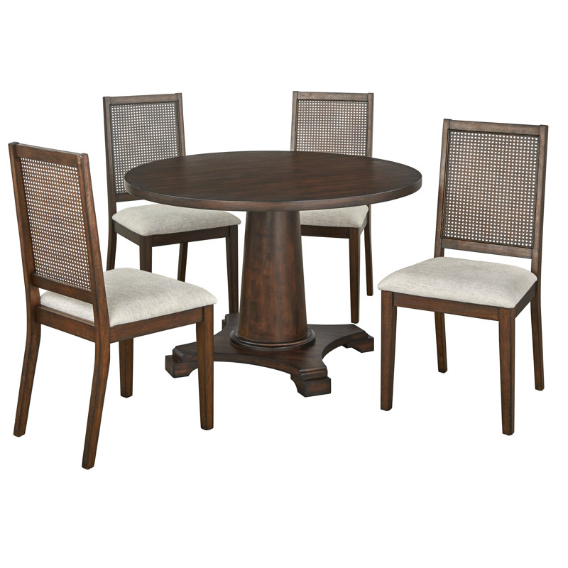 Grimball 4 - Person Pedestal Dining Set