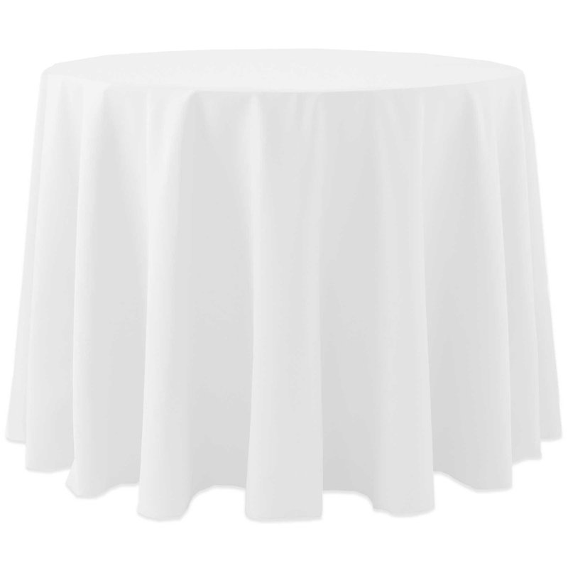 Ultimate Textile -2 Pack- Cotton-Feel 102-Inch Round Fine Dining Tablecloth, Ivory Cream, 108" x 108", 3, White