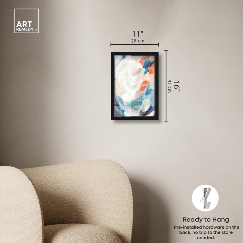 «Modern Beach Shadowbox Print» par Art Remedy, Noir, H 16 po x l 11 po