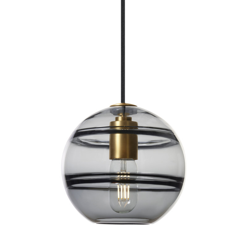 Sedona 1 - Light Pendant, Aged Brass, Transparent Smoke, Yes