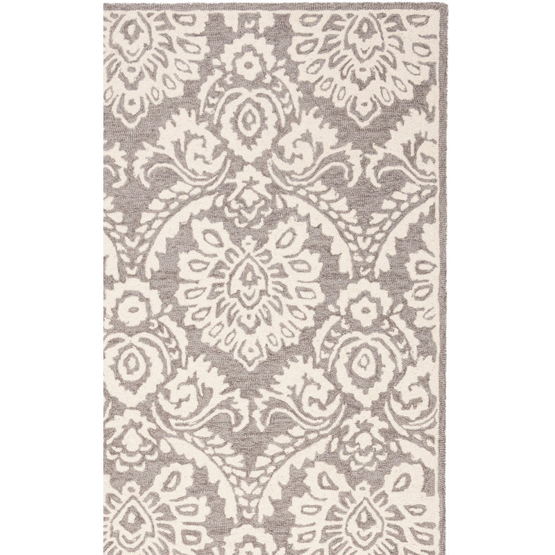 Tansy Wool Floral Indoor Rug, Square 6'