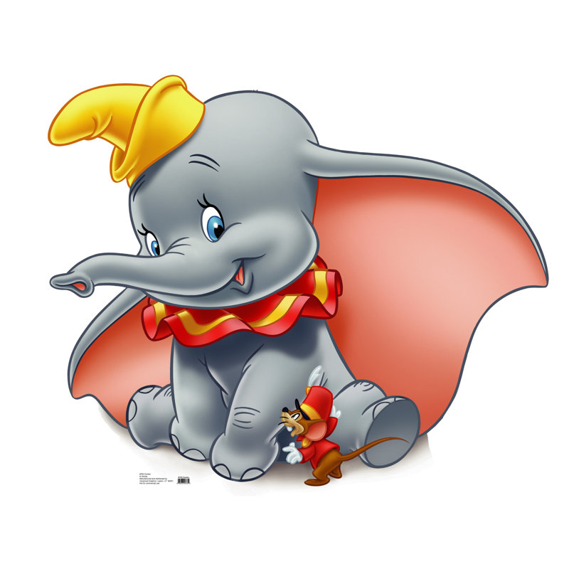 Dumbo taille réelle en carton debout Dumbo