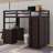 Twin Loft Bed With Drawers,Desk And Wardrobe-2124496878