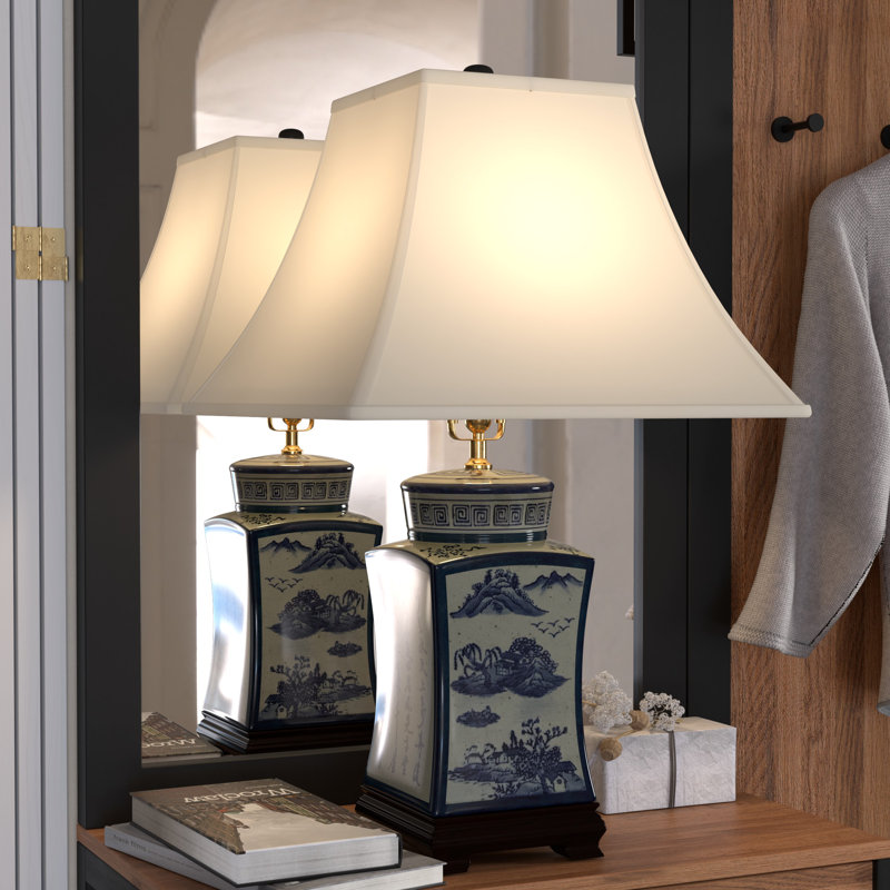 Chinese Calligraphy Vase Lamp