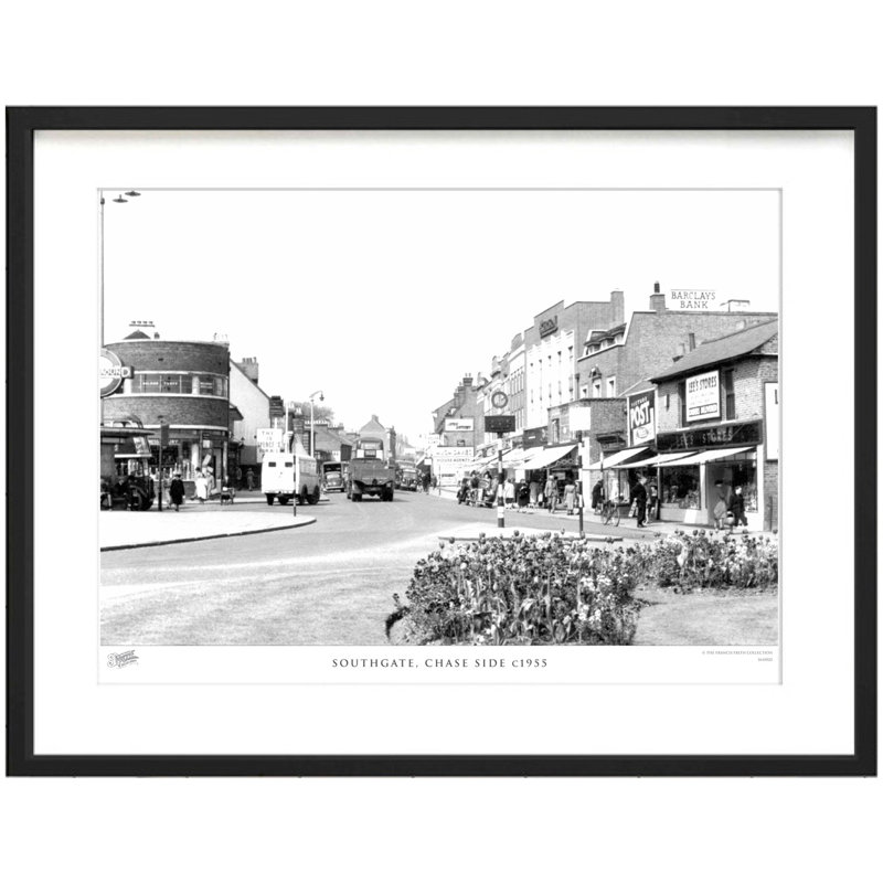 Southgate, Chase Side C1955 by Francis Frith - Single Picture Frame Print, 40cm H x 50cm W x 2.3cm D