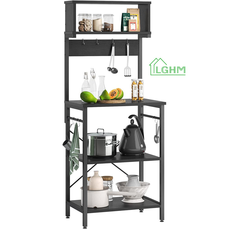 Étagère de boulanger standard en bois 21,26 po avec compatibilité micro-ondes