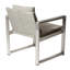 Chaise rembourrée en aluminium rembourrée avec rotin-426926610