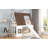 Wood Twin Size House Bunk Bed With Roof, Ladder And Slide, White+Brown