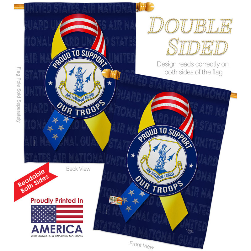 Bannière décorative en polyester / mélange de polyester 40 po x 28 po, Garde nationale