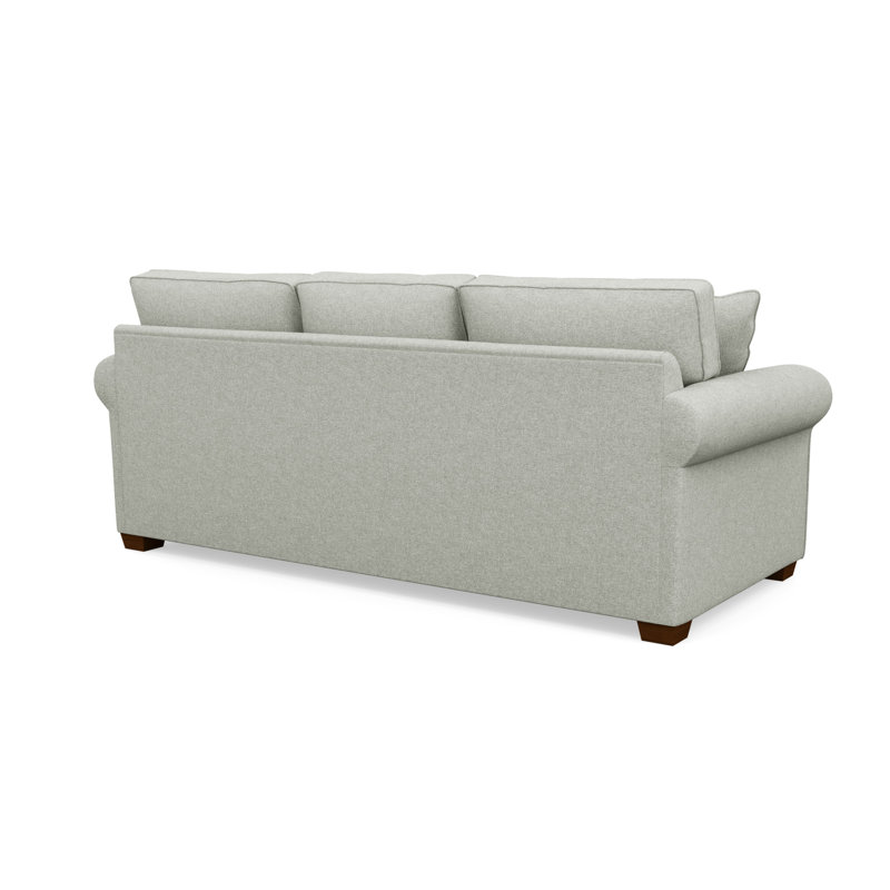 Quaker Upholstered 84'' Sofa, Entice Steel, Espresso