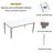 Anna Aluminum Rectangular Dining Table-1222966930