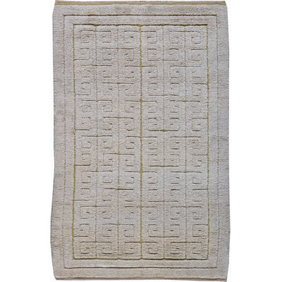 Vintage One-of-a-Kind Rectangle 3'10" x 6'3" Hand Knotted Area Rug
