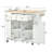 Kitchen Island With Power Outlet,Kitchen Storage Island With Drop Leaf And Rubber Wood,Open Storage And Wine Rack,5 Wheels,With Adjustable Storage For Home, Kitchen, And Dining Room-679661798