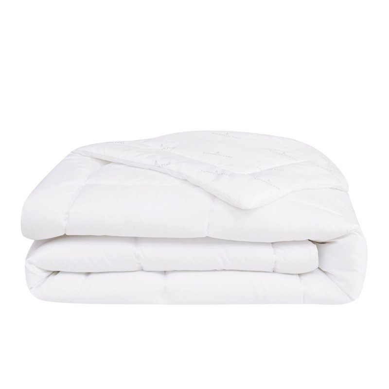 London Fog Seersucker Dot Comforter, King, White