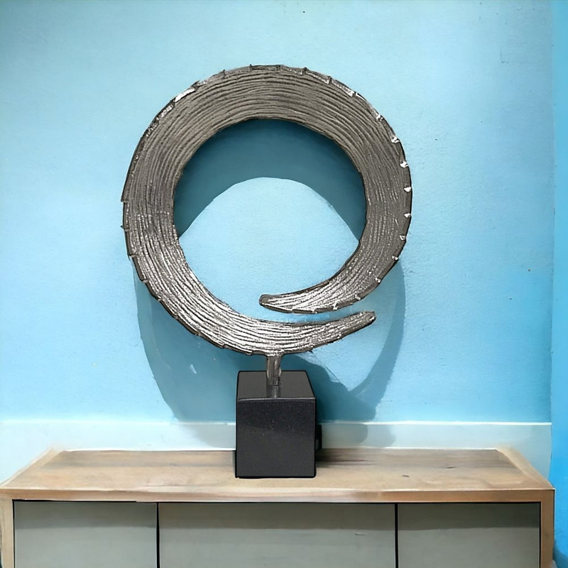 Sculpture de table en marbre et aluminium 16 po Alfie-James, Grand