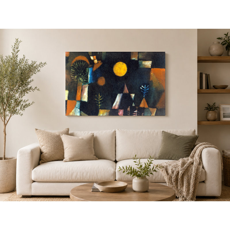 Pleine lune (1919) - Paysage, art mural sur toile, 14" W x 11" H