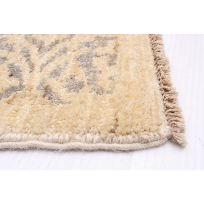 Tapis unique en laine beige / gris nouvel âge 4 pi 0 po x 6 pi 0 po Latosha