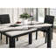 Table de salle à manger en faux marbre avec plateau rectangulaire