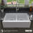 Karran Farmhouse Apron Front Quartz Composite 34'' X 21-1/4'' 50/50 Double Bowl Kitchen Sink-35699280