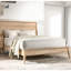 Grand lit classique de style chêne naturel - Finition de la chambre à coucher