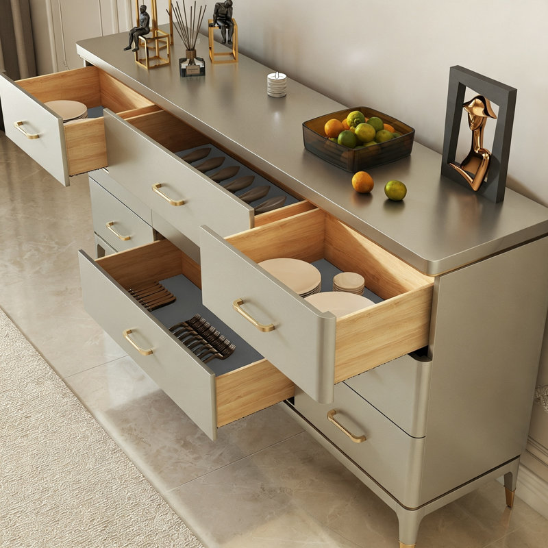 Buffet haut de gamme à tiroirs multiples, H 35,83 po x l 70,87 po x P 15,75 po